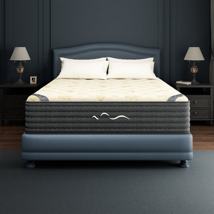 Twin Firm Hybrid Gel Memory Foam 12 in. Pillow Top Cashmere Fabric and Reversible Mattress Breathable and Cooling