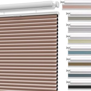 67in W Pink Blackout Shades Cellular Blinds for Indoor Windows with Top Down Room