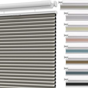 67in W Gray Blackout Shades Cellular Blinds for Indoor Windows with Top Down Room