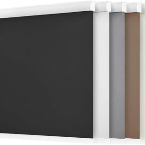 58in W Black Blackout Roller Shades Roll Up Blinds for Windows