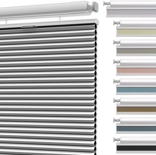 67in W White Blackout Shades Cellular Blinds for Indoor Windows with Top Down Room