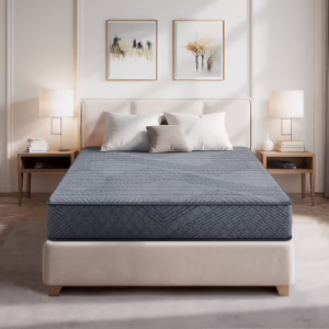 10-in Medium Full Hybrid Memory Foam/Coil Blend Mattress in a Box with Boxspring Included