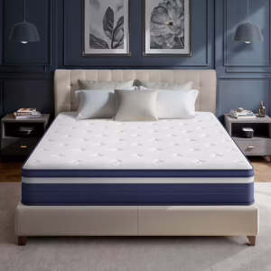 10-in Medium Full Hybrid Memory Foam/Coil Blend Mattress in a Box with Boxspring Included