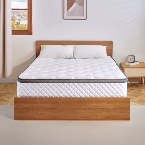 10-in Medium King Hybrid Memory Foam/Coil Blend Mattress in a Box with Boxspring Included