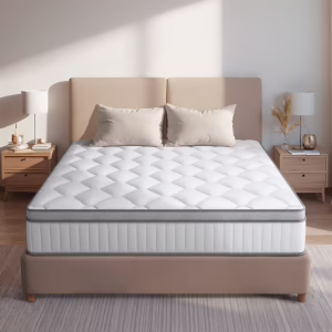 10-in Medium King Hybrid Memory Foam/Coil Blend Mattress in a Box with Boxspring Included