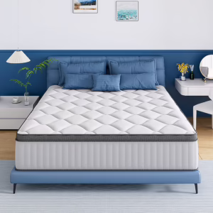 10-in Medium King Hybrid Memory Foam/Coil Blend Mattress in a Box with Boxspring Included